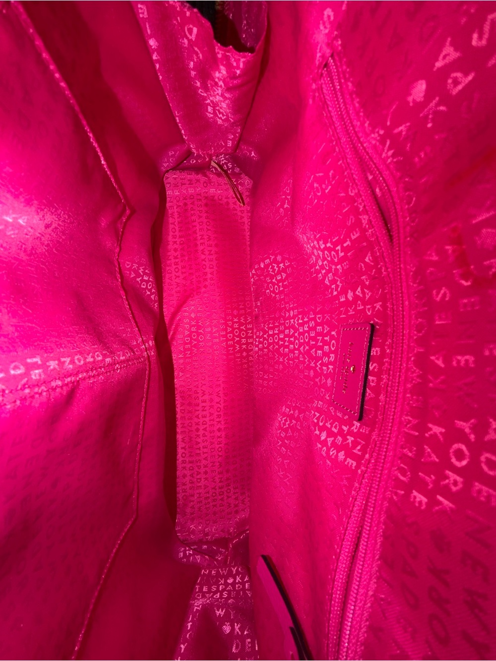 NWOT Kate Spade Hot Pink Pebbled Leather Dome Satchel - Picture 7 of 14